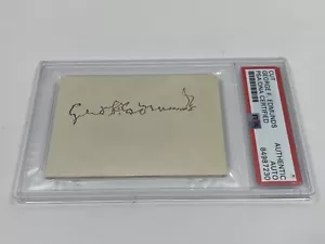 George F. Edmunds Vermont Senator Attorney Signed Autograph Cut PSA DNA - Picture 1 of 1