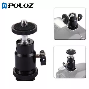 PULUZ Hot Shoe Tripod Head Adapter 1/4 inch Tripod Screw Head With Lock - Picture 1 of 7