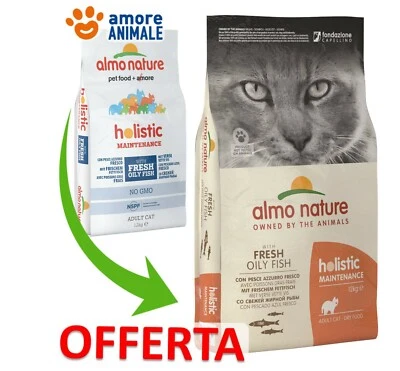 Almo Nature Holistic Chat Adulte – Poisson Bleu Et Riz 12 KG - Croquettes Chats - Photo 1/2