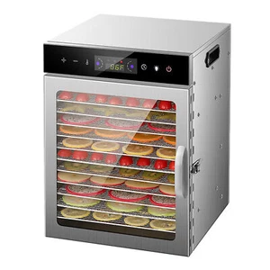 12 Trays Food Dehydrator Machine Stainless Steel 2000W Jerky Fruit Drying New - Picture 1 of 9