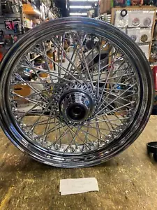 Rueda delantera de 80 radios Harley Heritage softail Wide Glide 3,50x16 buje Billet 84-99 - Imagen 1 de 9