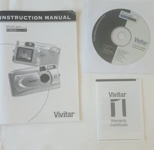 Vivitar Vivicam INSTRUCTION MANUAL + CD 3705B Photo EDITING SOFTWARE + WARRANTY - Picture 1 of 6