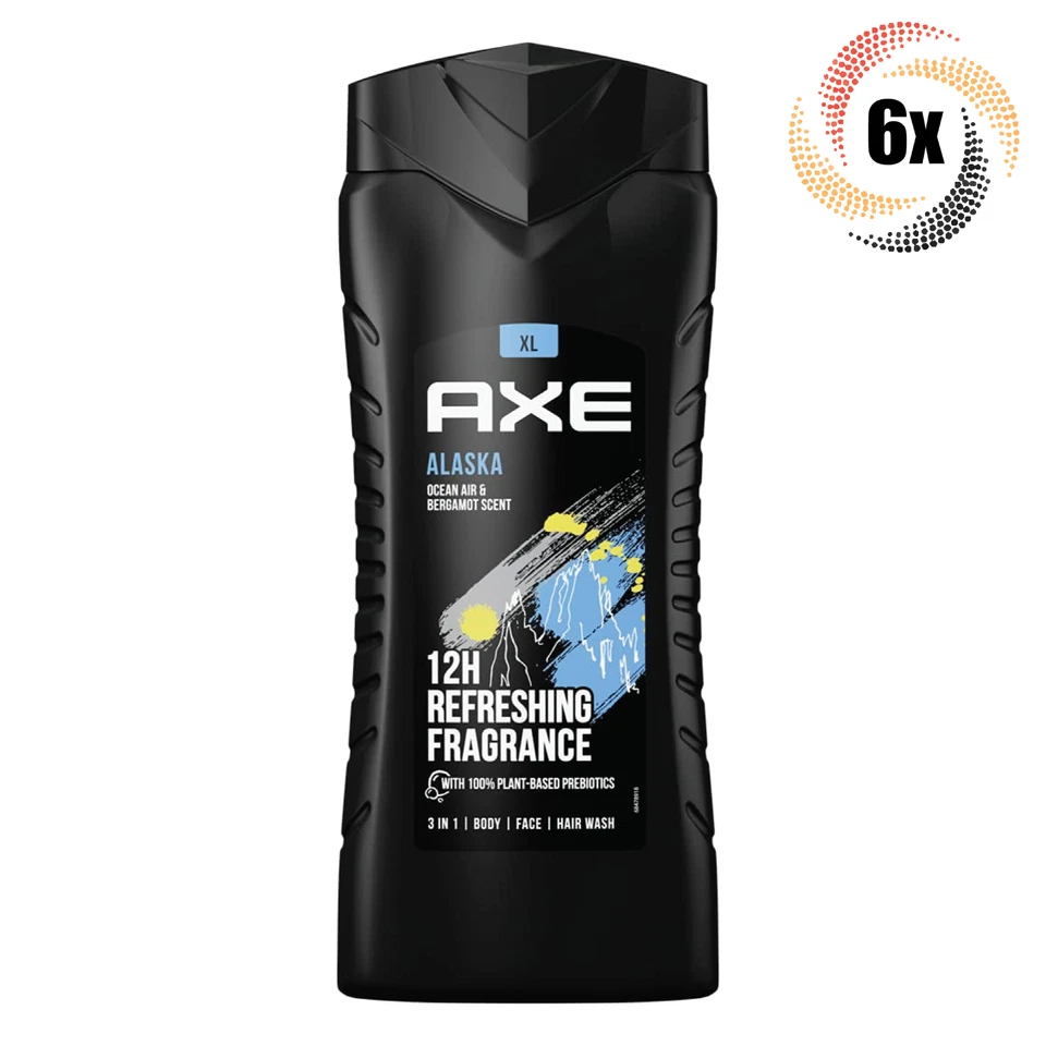 Axe Body Wash Alaska Ocean Air Bergaomot 3 In 1 Body Face 400ml 13.5oz Pack