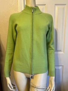 P. 1888 GRÜNER KASCHMIRPULLOVER MIT STEHKRAGEN GR. M - Bild 1 von 2