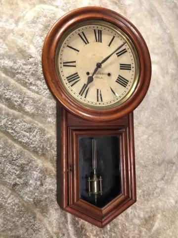 Vintage Antique U.S.A. ANSONIA Time & Striking Clock,Walnut Case Cover