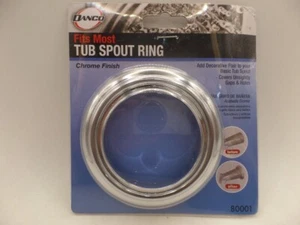 DANCO 80001 DECORATIVE TUB SPOUT REMODELING RING IN CHROME - Picture 1 of 2