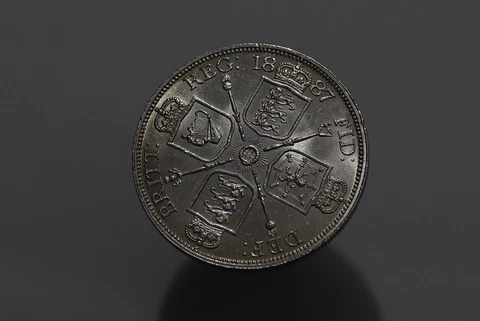 🧭 🇬🇧 UK GB DOUBLE FLORIN 1887 ROMAN 1 SCARCE HIGH GRADE VICTORIA B59 #3130 Cover