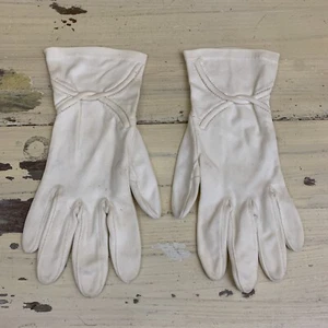 WHITE GLOVES - Vtg Fancy Evening Wear, Fits Womens 6.5 SMALL - MUST SEE! - Picture 1 of 10