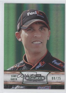 2011 Press Pass Showcase Elite Exhibit Green /25 Denny Hamlin #42