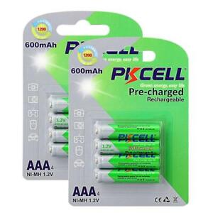 8 Pack AAA 600mAh NiMH 1.2V Pre-Charged Rechargeable Battery