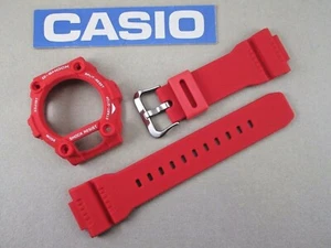 Genuine Casio G-Shock G-Rescue G-7900A red rubber resin watch band & bezel set - Picture 1 of 11
