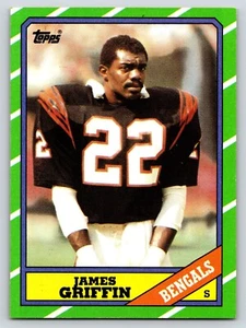 1986 Topps JAMES GRIFFIN Cincinnati BENGALS Football Card NFL #265 - Picture 1 of 3
