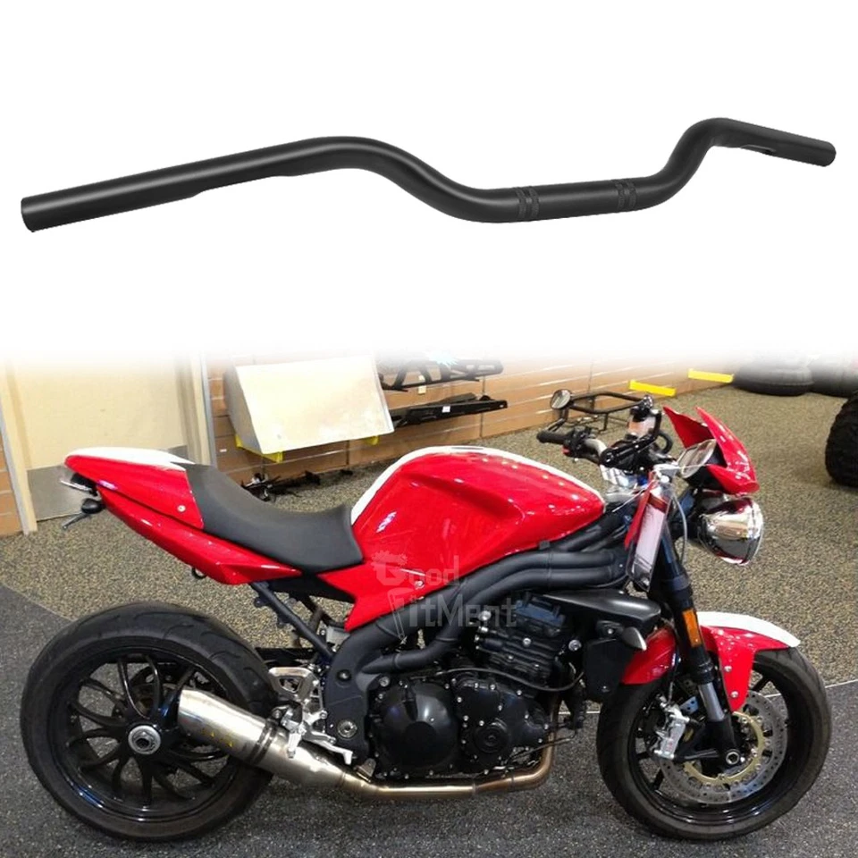 Motorcycle Handlebar 7/8" Handlebars Drag Bar For Triumph Speed Triple 2001-2013 - Image 1 of 4