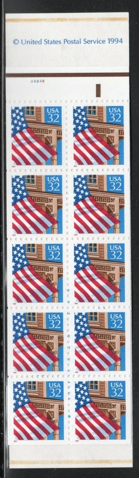 ALLY'S STAMPS US Scott #2916a 32c Flag Over Porch - B/P [10] MNH F/VF [BP-41a] - Image 1 of 1