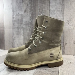 Timberland Teddy Polar Botas Plegables Para Mujer Talla 6 Nubuck Impermeables Taupe - Imagen 1 de 16