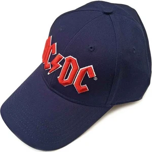 AC/DC Baseball Cap Red Logo new Official Navy Blue Strapback One Size - Imagen 1 de 1