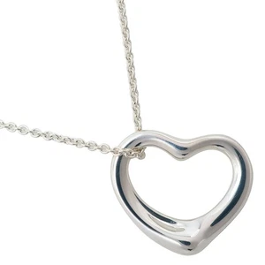 TIFFANY & Co. Open Heart Elsa Peretti Necklace in Sterling Silver Excellent - Picture 1 of 6