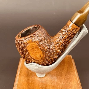 Pipa de tabaco Meerbowl hecha a mano medio doblada forrada de espuma de mar Estate - Imagen 1 de 11