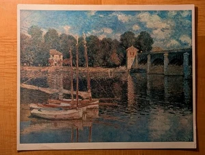 1950's Monet High Quality Reprint of his 1874 "The Bridge at Argenteuil" $25 - Picture 1 of 4