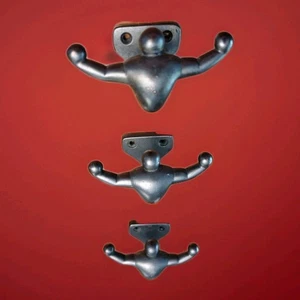 Hangers Wall Hooks Iron Musclemen Figures Gym Boxing Men Shower Accessory Ct 3 - Picture 1 of 13
