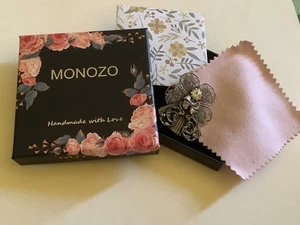 Signierte Jane AOL 1999 silberfarbene Strass verzierte Engel Brosche/Anstecknadel (neu) - Bild 1 von 5