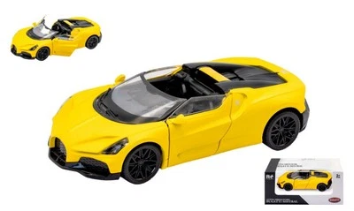 MODELLINO AUTO STATICO RE.EL.TOYS BUGATTI MISTRAL GIALLO MODELLISMO SCALA 1:43 - Immagine 1 di 4