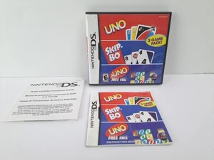 Nintendo DS Uno Skip-Bo Uno Free Fall 3 Spiele Pack komplett mit Handbuch & Hülle - Bild 1 von 14