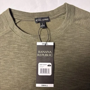 Banana Republic Herren Hemd Doppelstrick Rundhals, Raglan Langarm Relaxed Fit - Bild 1 von 13