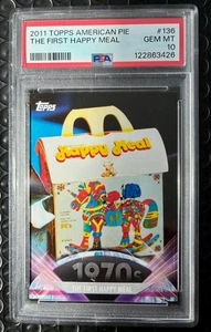 2011 Topps American Pie The 1st HAPPY MEAL McDONALDS 136 PSA 10 *Low Pop* - Picture 1 of 2