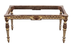 Antico TAVOLINO da Fumo Salotto Basso in Legno Laccato Italia Stile Luigi XVI - Foto 1 di 11