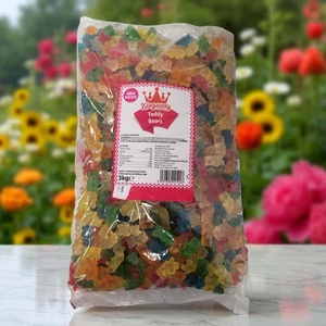 Kingsway Teddy Bears Fruit Flavour Jelly Sweets Bulk Bag 3kg Pick Mix - Picture 1 of 11