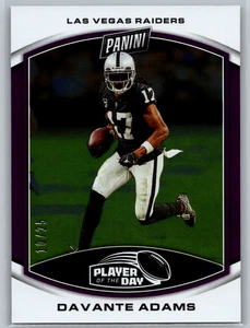 Davante Adams 2023 Panini Player Of The Day Viola /25 #12 Las Vegas Raiders - Foto 1 di 2