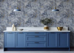 Arthouse 922807 Blaugold Marmor Tapete - Metallic schimmernde glatte Oberfläche - Bild 1 von 10