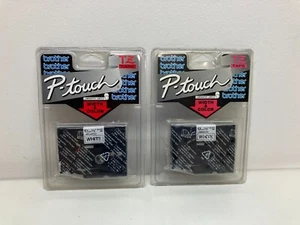 NUOVO (x2) ORIGINALE BROTHER P-Touch TZ-231 nastro bianco stampa nero 1/2 pollice 0,5" - Foto 1 di 4