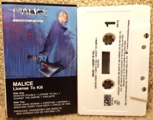Vintage 1987 Cassette Tape Malice License To Kill Atlantic Records - Picture 1 of 7