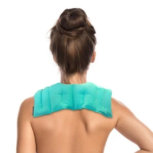 Kieselsäure Perlen feuchte Wärmepackung für Schulter/Nackenschmerzen Linderung Soft Touch Abdeckung blau - Bild 1 von 14