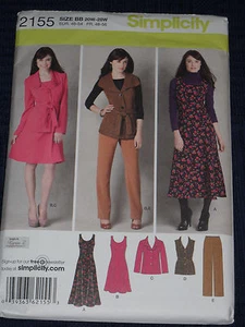 Jumper Pants Jacket Women's size 20w-28w Simplicity 2155 Sewing Pattern * - Picture 1 of 2