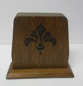 Arts & Crafts Period Solid Oak Hand Crafted Single Bookend - Picture 1 of 9