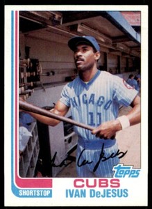 1982 Topps Baseball Ivan DeJesus . Chicago Cubs #484