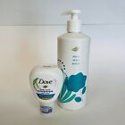 Dove Beauty Daily Moisture Body Wash Concentrate & Empty Reusable Bottle 4Oz