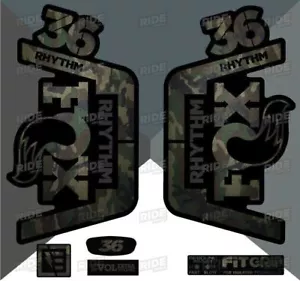 Calcomanías/pegatinas de horquilla rítmica Fox 36 - camuflaje - con licencia de Fox - Imagen 1 de 1