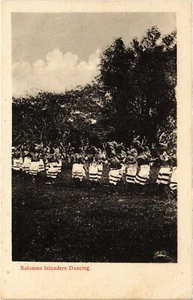 PC SOLOMON ISLANDS, SOLOMON ISLANDERS DANCING, Vintage Postcard (b53593) - Imagen 1 de 2