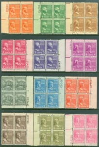 EDW1949SELL : USA 1938 Sc #803 831 Collection of 22 Diff. VF MNH P/Bs. Cat - Picture 1 of 4