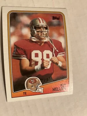 San Francisco 49ers Penn state Ron heller 1988 topps rookie fb card read - Image 1 of 2