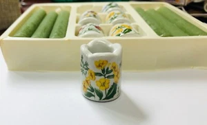 6 PORCELAIN CANDLE HOLDERS WITH 6 CANDLES -MADE IN GERMANY -NWT - Picture 1 of 4