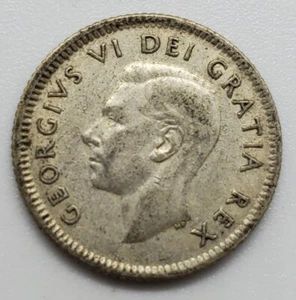 1952 George VI Silver Dime 10 Cent Coin Canada #41 - Picture 1 of 2