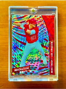 Mike Trout RARE SPIRAL REFRACTOR INVESTMENT CARD SSP PANINI ANGELS MVP MINT