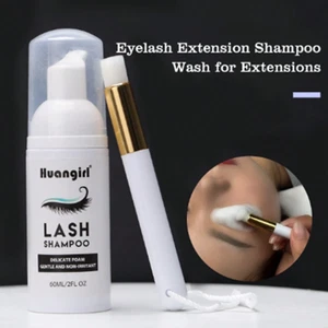Eyelash Shampoo for Eyelash Extension Eye lash Foam Cleanser with soft brush 60m - Picture 1 of 8
