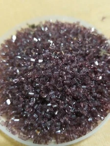Transparent Dark Purple Glass Seed Beads African Indian Trade Murano Vintage - Picture 1 of 7