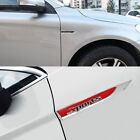 2X 3D Sports Styling Metal Car Side Fender Decal Marker Sticker Accessories